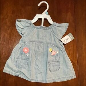 Carter’s Baby Girl 6M Lightweight Denim Top